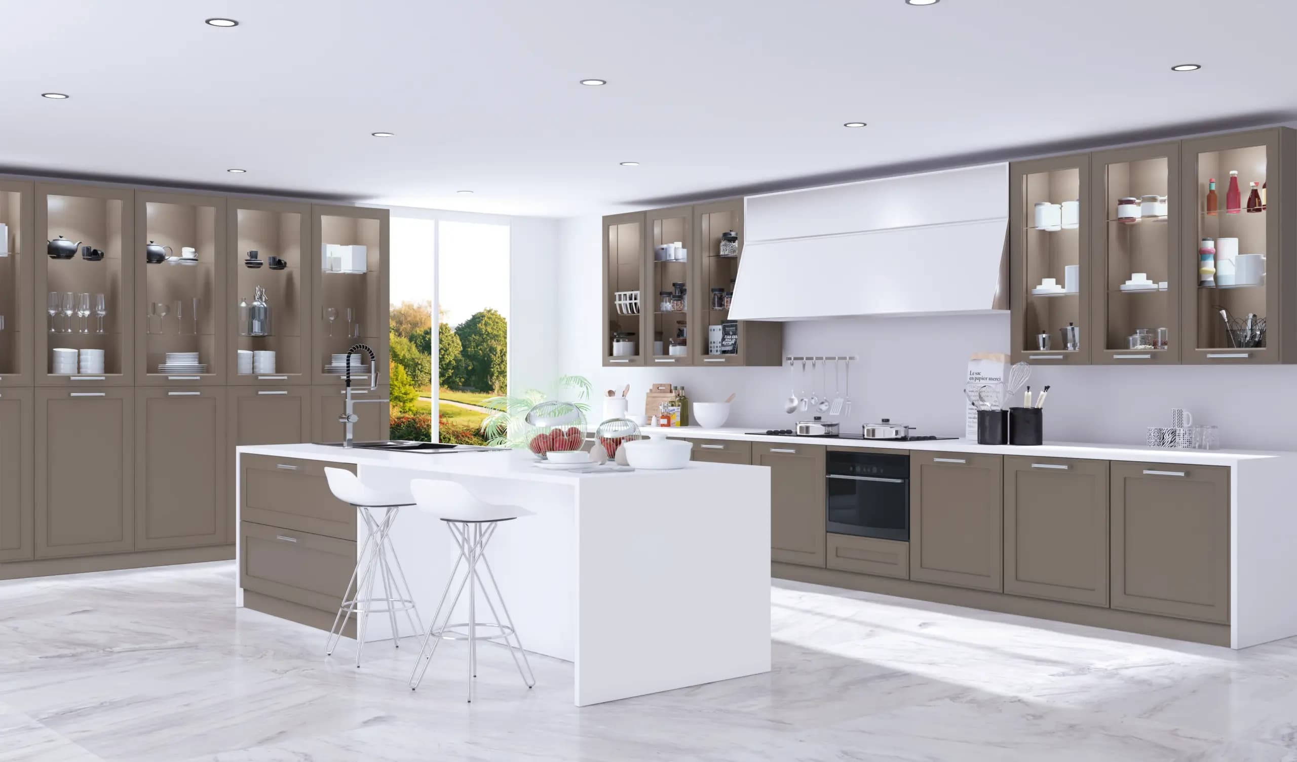 Cocina lacada de la serie Málaga Vulcano